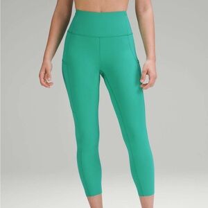 Lululemon Fast and Free HR Crop 23" legging in Kelly Green